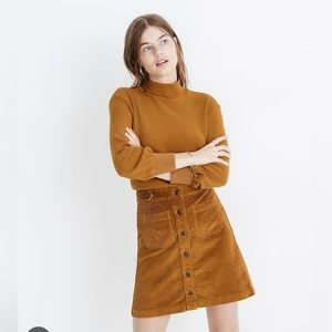 Madewell Corduroy A-line Mini Skirt